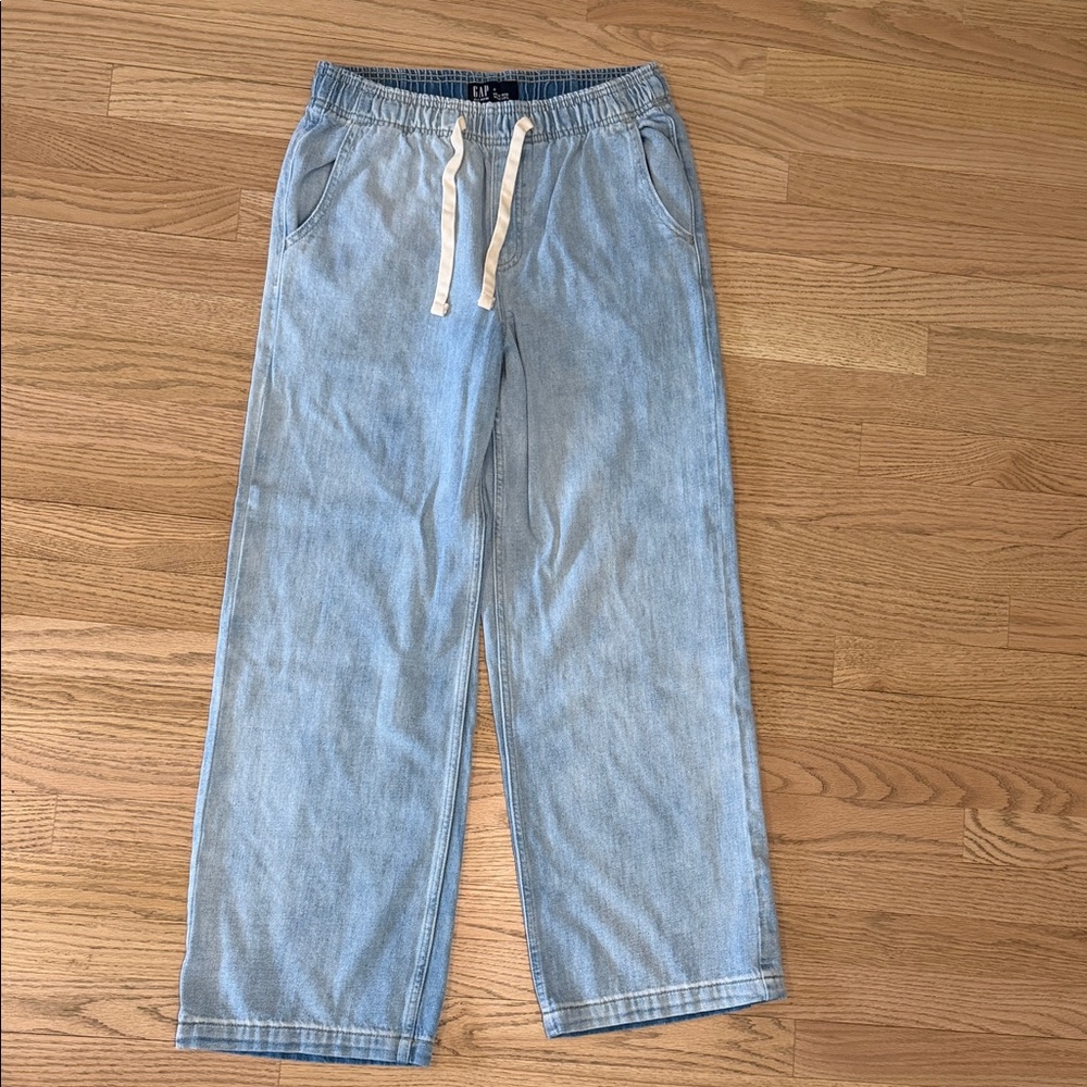 Gap Light Wash Drawstring Denim Pants